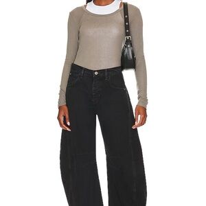 We The Free Black Barrel Jeans